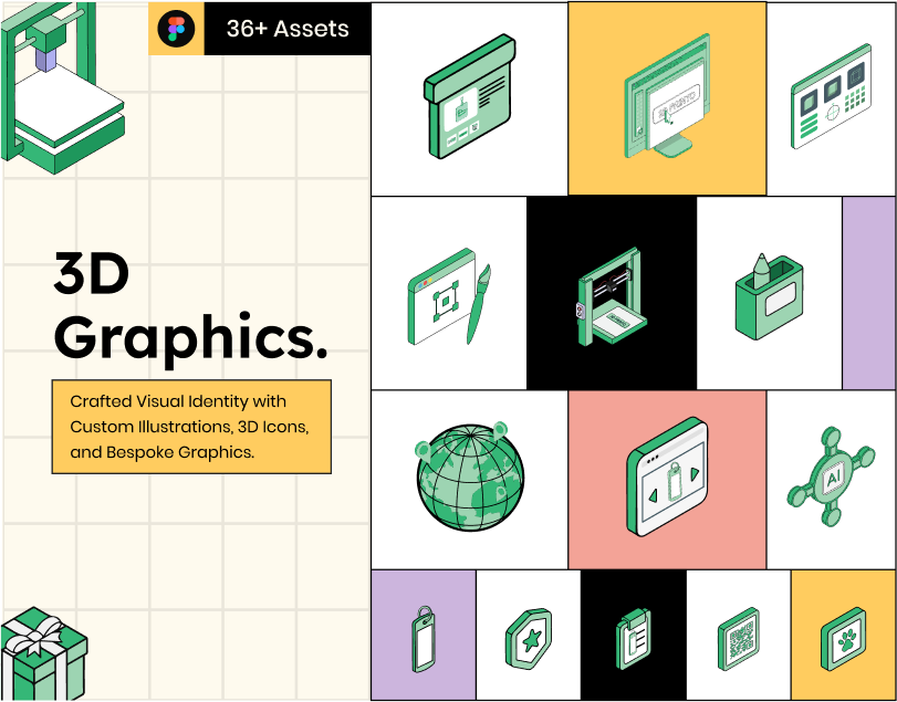 Visual Identity, Custom Illustrations & 3D Graphics 3d 3d graphic assets design 3d icons 3d icons design grafisch ontwerp graphic asstes design graphic design ui design ux design web design website assets design website design website development website ontwerp website ontwikkeling