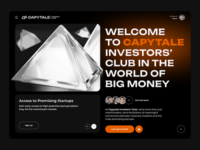 Capytale - Investors’ Club 3d branding design illustration landing page logo ui ux