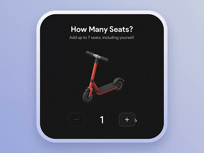 Stepper Counter 3d animation clean component counter daily ui dailyui design illustration interaction minimal simple stepper stepper counter steps ui ux vehicles