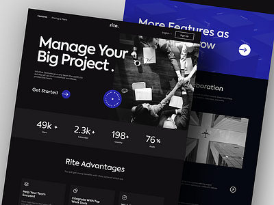 rite. Landing Page design figma graphic design landing page ui website