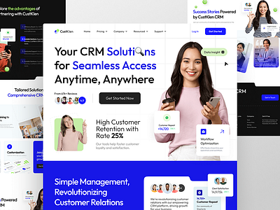 CustKlen Landing Page design figma graphic design landing page ui website