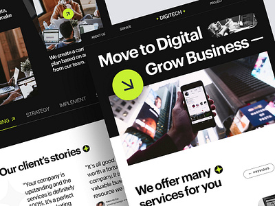 DIGITECH Landing Page design figma graphic design landing page ui website
