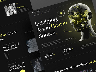 Artworld Landing Page design figma graphic design landing page ui website