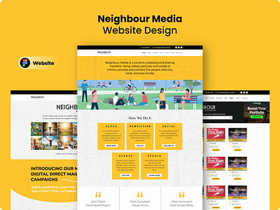 Neighbour Media Website design figma graphic design landing page ui website