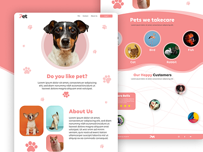 Pet Website Design design designing figma graphic design landing page ui ux website