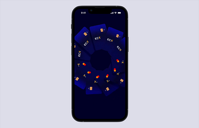 Login e Cadastro • App ECX Pay app creditcard finances login motion graphics signup ui ui design