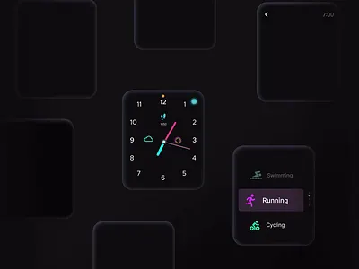 Smart Wearables Watch UI/UX Design by Lollypop Design Studio 3d animation branding graphic design logo motion graphics ui uiux uiuxdesign
