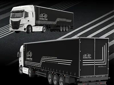 Bulavka-trans LOGO. Branding. black and white branding car branding graphic design icon lines logo road truck visual