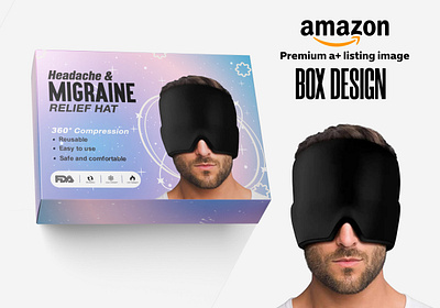 Migraine Relief Product Box Packaging Design box box design brand branding business business identity cardboard deliver label label design marketing pack package packaging packet packing product product box retro selling
