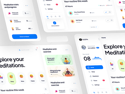 SleepA. Landing Page UI/UX design figma graphic design landing page ui ux website