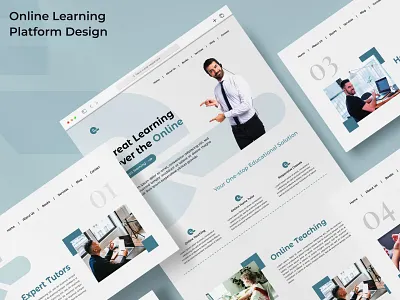 Modern Educational Website UI – Online Learning Platform Design animation branding creativewebdesign digitallearning dribbbledesign figmadesign illustration landingpagedesign logo design minimaldesign mobile print typography ui uxdesign uxinspiration webappdesign webdesigninspiration webpage websitedesign