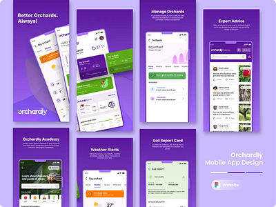 Orchardly Mobile App Design UI/UX design designing figma graphic design mobile mobileapp ui ux