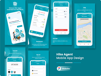 Hike Agent Mobile App Design UI/UX application design desinging figma graphic design mobile mobileapp ui ux