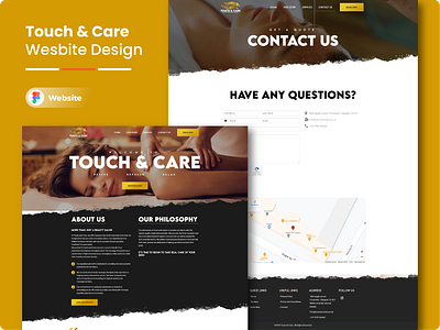 Touch & Care Website Design design figma graphic design landing page ui ux website