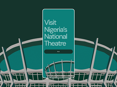 App UI + Illustration appdesign darkgreen green monument theatre ui uidesign ux uxdesign