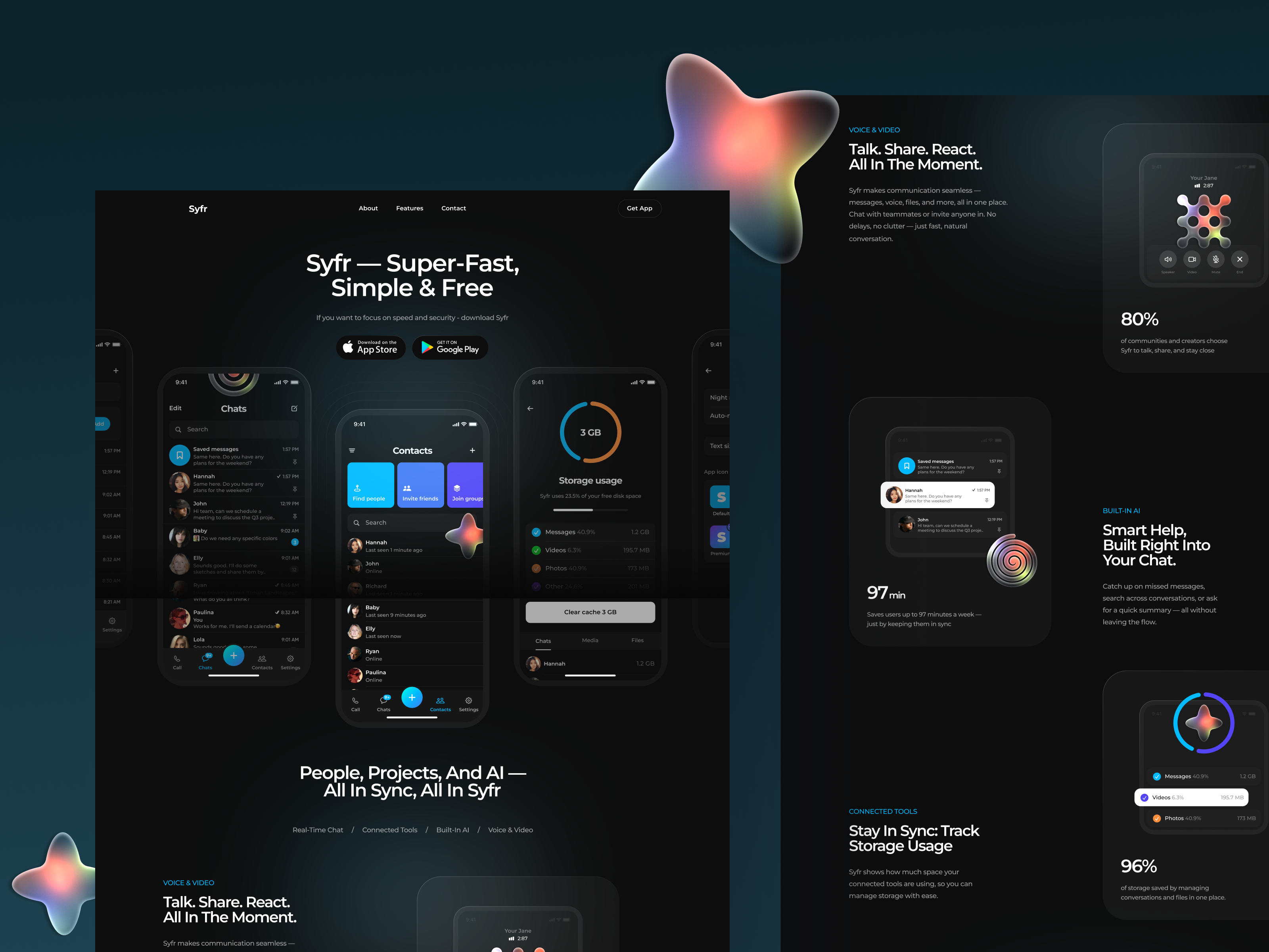 Example of Chat Messenger Landing Page ✨