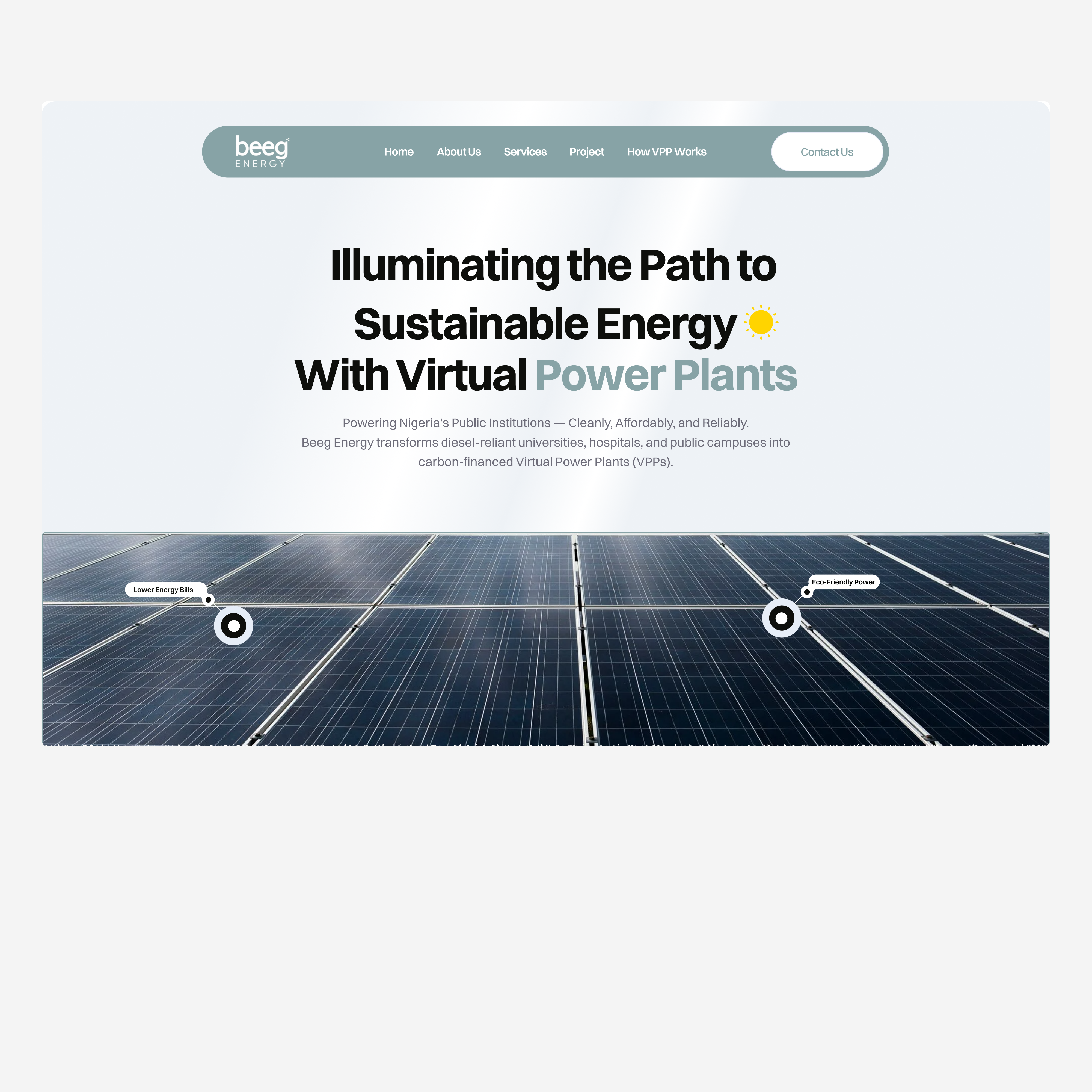 BEEG ENERGY LIMITED landing page solar energy solar landing page solar website uiux website website design