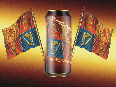 London Brown Ale - Beer Label Design beer beer art beer can beer design beer label branding brewery can can designer craft beer design graphic design illustration label label designer logo packaging packaging designer photoshop vector