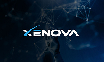 Xenova - logo design branding corporate logo creative logo design graphic design illustration logo logo design minimal logo moon logo tech logo