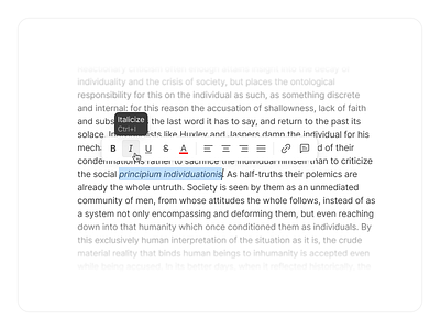 Text Formatting clean desktop minimalist text typography ui