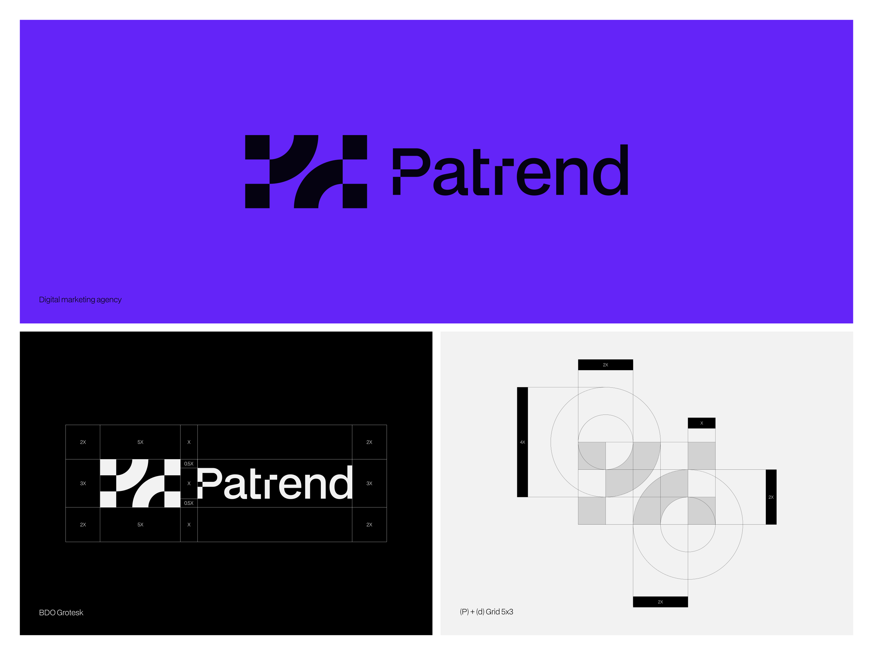 Patrend Logo abstract logo brand identity branding design geometric logo graphic design logo logomark logotype marketing minimal modernism pd logo