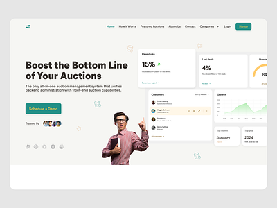 SAAS Landing Page Design ( Hero Section) design her design hero image homepage landing page main page minimal design saas ui uiux design web app web app uiux website design