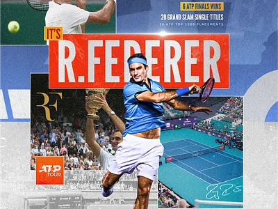Roger Federer Sports Graphic Design graphic design sports tennis