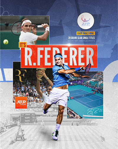 Roger Federer Sports Graphic Design graphic design sports tennis