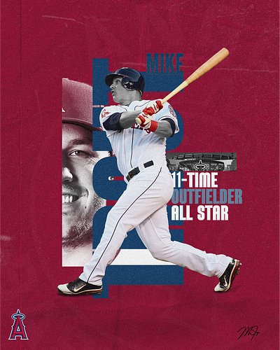 Mike Trout Baseball Graphic Design baseball graphic design sports
