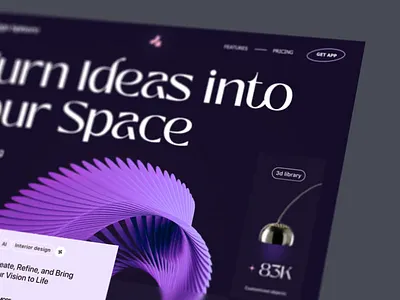 Ai web ui design ai ai ui design animation clean ui hero section minimal modern ui motion graphics product design saas product saas website trend ui ux web design website website design