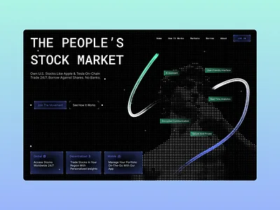 David — The People's Stock Market branding design illustration landing page ui uiux design web design webdesign