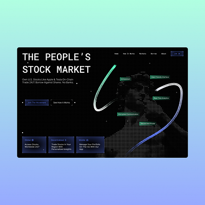 David — The People's Stock Market branding design illustration landing page ui uiux design web design webdesign