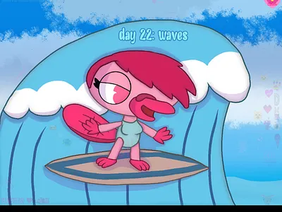 Maycean Day 22: waves art post art tag design digital art drawing fan art illustration