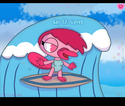 Maycean Day 22: waves art post art tag design digital art drawing fan art illustration