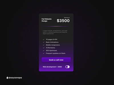 Pricing Card card design figma ui uidesign