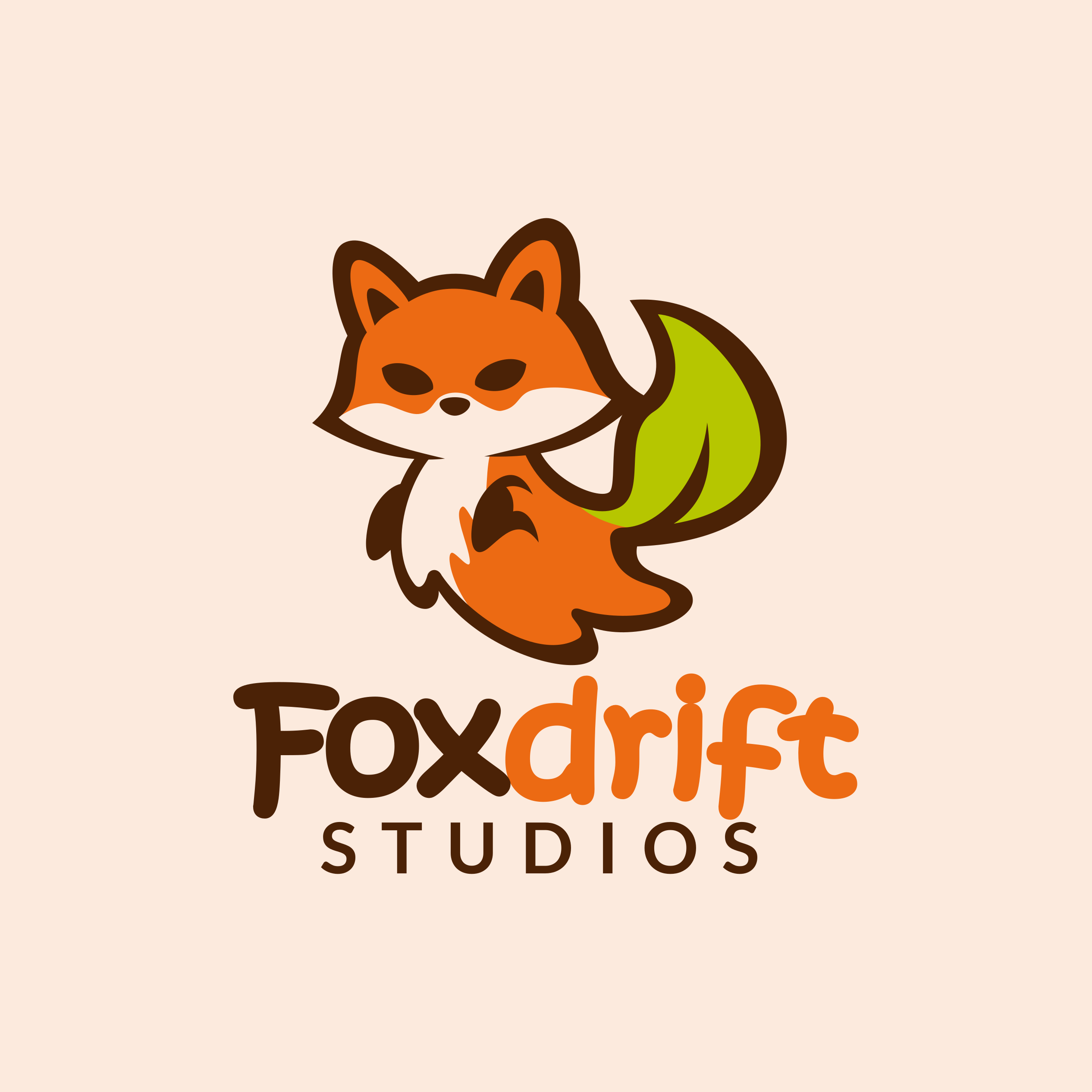 Logo Design for Foxdrift Studios branding cartoon art commission cute art cute fox design fox freelance work graphic design illustration logo logo commission logo design logo design branding spooky fox vector