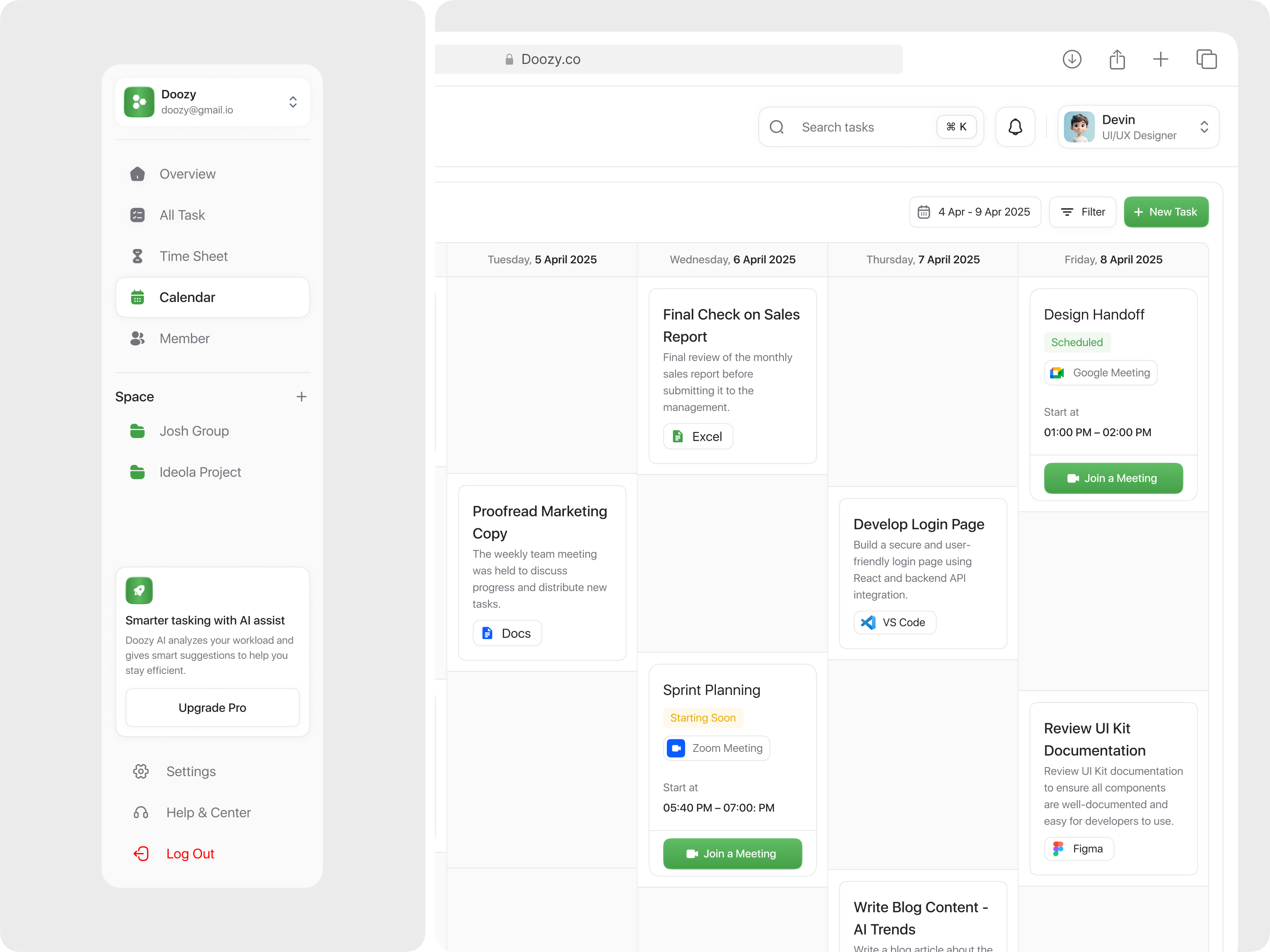 Example of Dashboard Design | 2 Pages