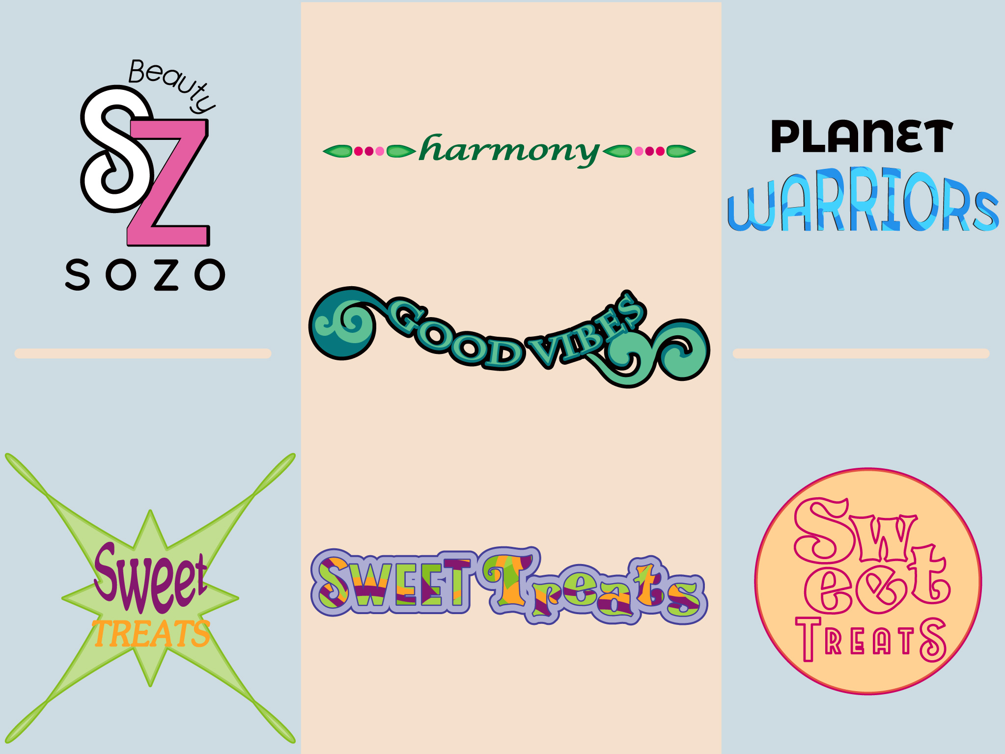 Vector Logos: Word Marks Minimalist & Modern by Sandra on Dribbble