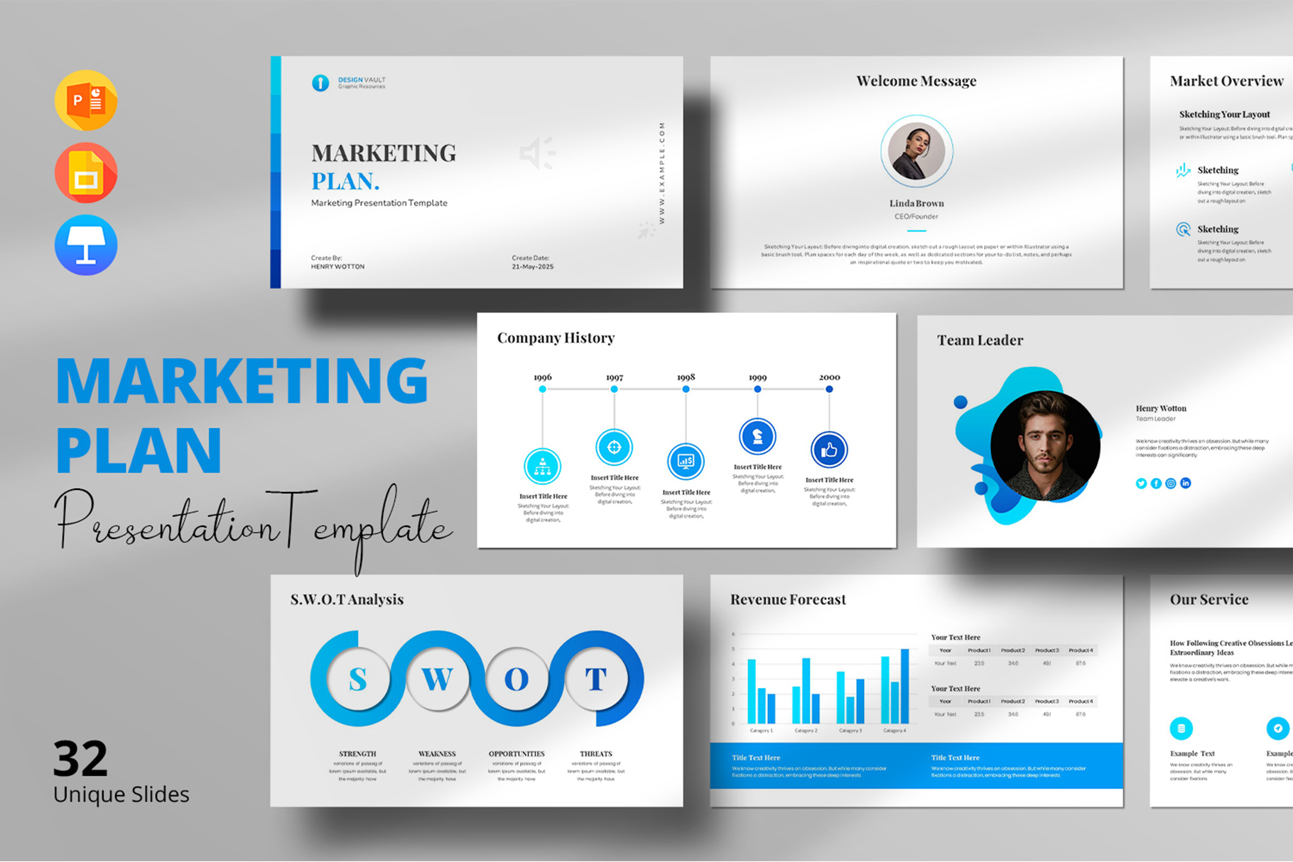 Marketing Plan Presentation Template slide deck