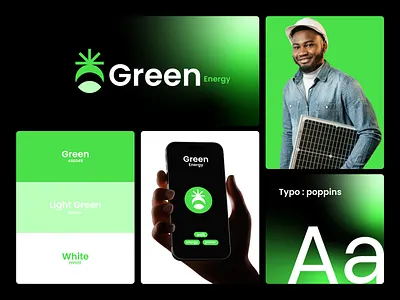 Solar Energy Logo, Solar Brand Logo & Brand Identity brand branding logo green energy green energy logo green solar logo logogrid logomaker modern modern logo renewable energy renewable solar solar brand solar business logo solar company solar design solar energy logo solar logo visual identity visual identity logo visual logo