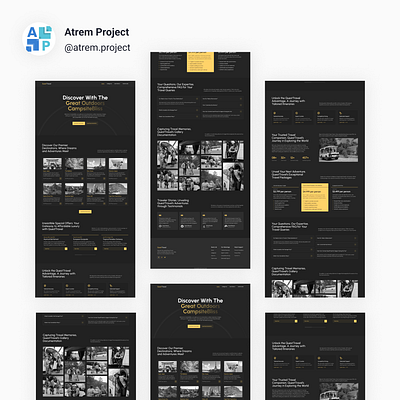 QuestTravel - Landing Page Travel Agent atrem project figma mobile app ui ui design uiux user interface ux ux design web design