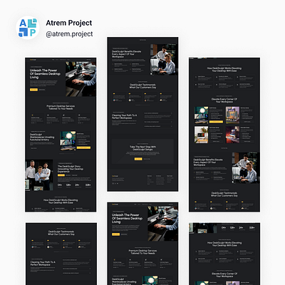 DeskSculpt- Landing Page Desktop Setup atrem project figma mobile app ui ui design uiux user interface ux ux design web design