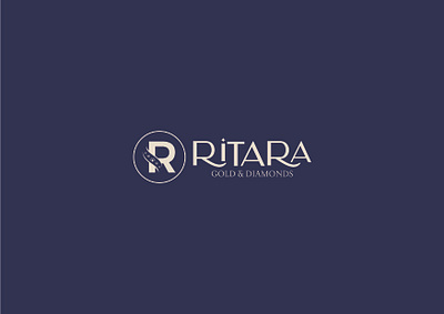 Ritara: Luxury Gold & Diamond Logo by Mizzeo Digital high end logo design.