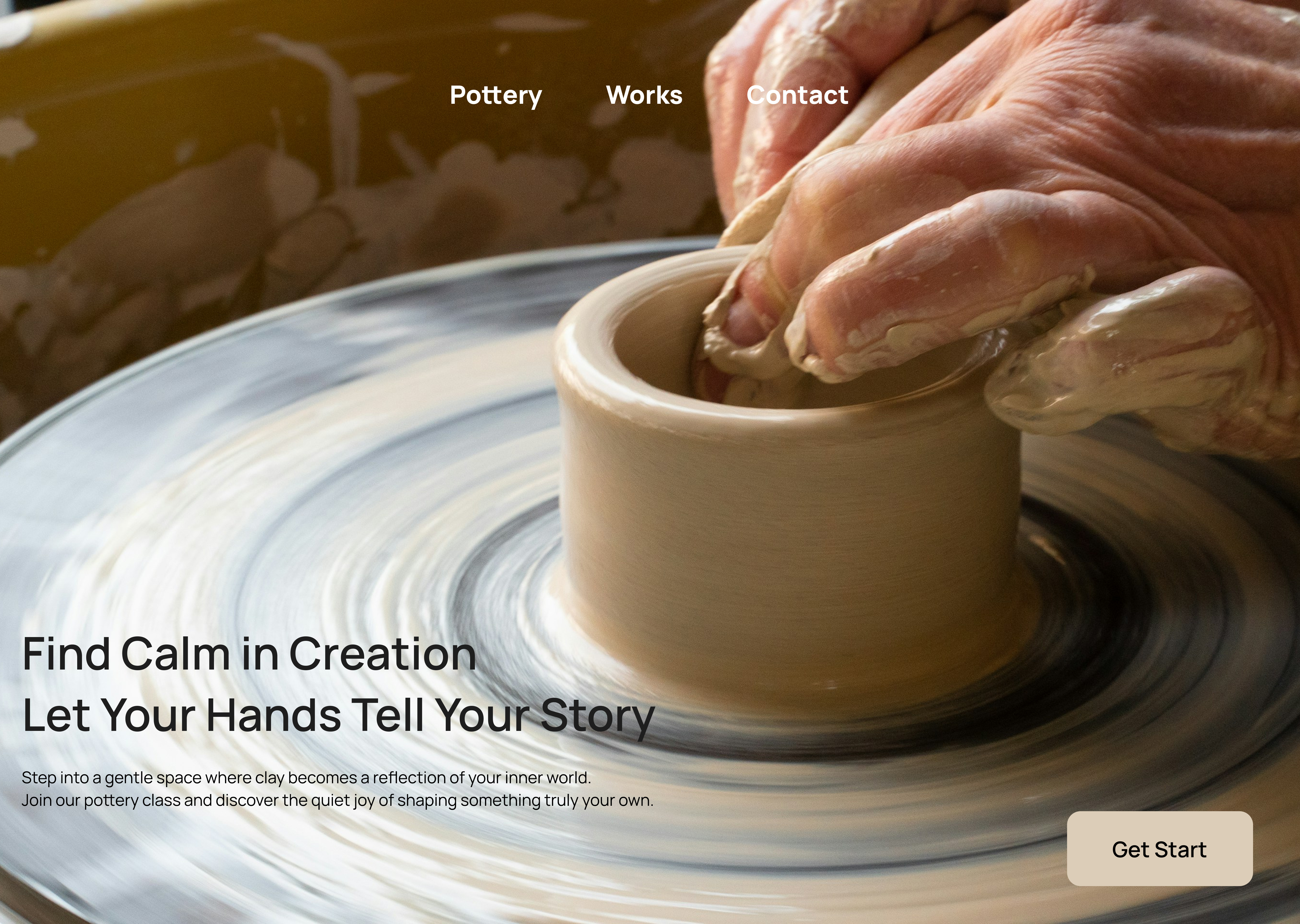 Pottery class landing page design design figma graphic design landing page landing page design ui ux web design website design