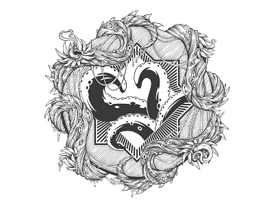 Autofail sign arkhamlcg black and white branding dark engraving etching graphic art illustration logo lovecraft merch tattoo tentacles