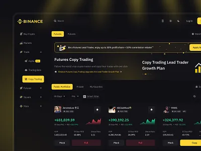 Crypto Futures Copy Trading crypto wallet gambling platform price chart product design web design web site web3 web3 app web3 platform