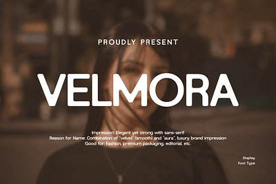Velmora Sans Serif bold font branding font display font font fonts letter logo font modern font movie font poster font sans serif typography