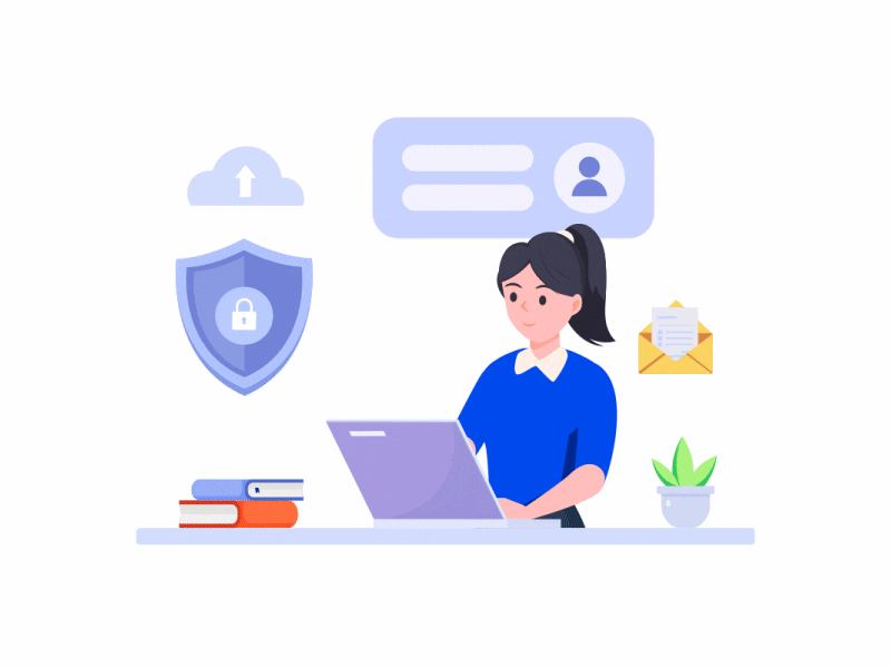 Data Protection Animation animation cloud cyber security data data protection data security design illustration internet lottie motion graphics network password privacy protection safety secure security shield