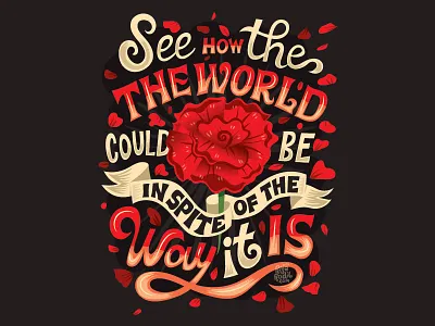 Hadestown Lyric Art broadway flat design hadestown hand lettering handwritten type illustration lettering musical quote typography