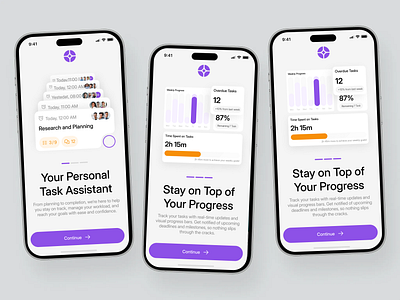 Minimal Task App – Onboarding Screens analitcs onboarding bento onboarding app branding cleandesign creative design app dashboardui graphic design light mode minimalui mobileappui mobileux onboardingscreens productivityapp progresstracker task tracking app taskmanagerapp tasktrackingui ui useronboarding